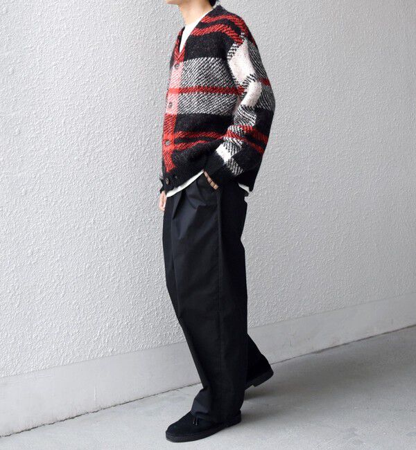 SHIPS any「SHIPS any:〈手洗い可能〉アルパカ ミックス シャギー チェック ニット カーディガン◇」|カーディガン|