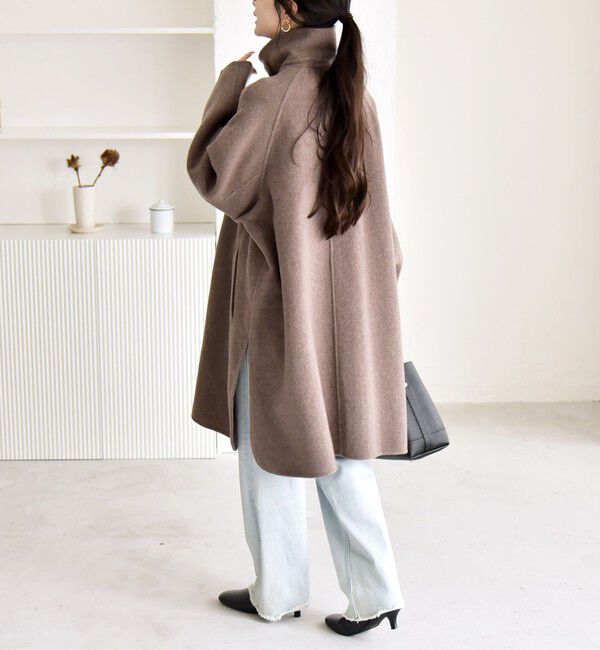 quaranciel「quaranciel: リバー スタンド & テーラード ダブルブレスト Aライン コート」|その他|