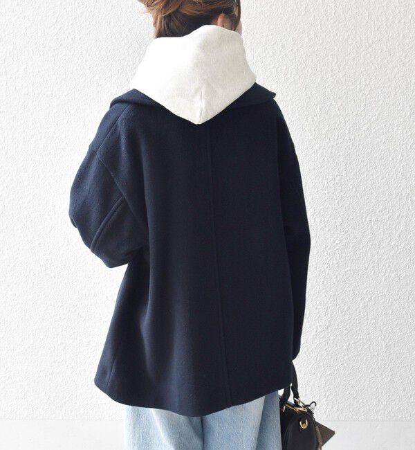 SHIPS any「SHIPS any: カシミヤ ミックス テーラード ショート Pコート」|ピーコート|