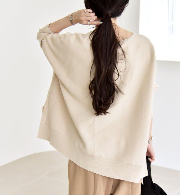 quaranciel「quaranciel:〈洗濯機可能〉ボートネック ワイド ニット プルオーバー」|ニット・セーター|