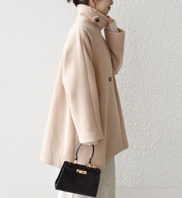 SHIPS any「【WEB限定】SHIPS any: PURE WOOL スタンド & テーラード ハーフ コート」|その他|