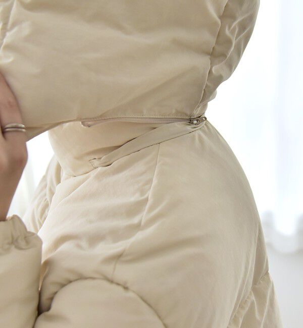 quaranciel「quaranciel: フーディー & ハイネック 2way ショート ダウン ジャケット」|ダウン|