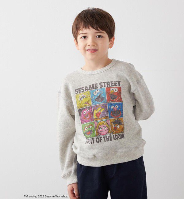 SHIPS any「SESAME STREET meets FRUIT OF THE LOOM: ブロック プリント スウェット<KIDS>」|スウェット・ジャージ|