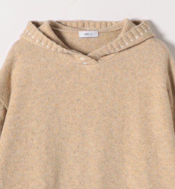 SHIPS any「SHIPS any:〈手洗い可能〉ステッチ デザイン フーディー ルーズ ニット」|ニット・セーター|