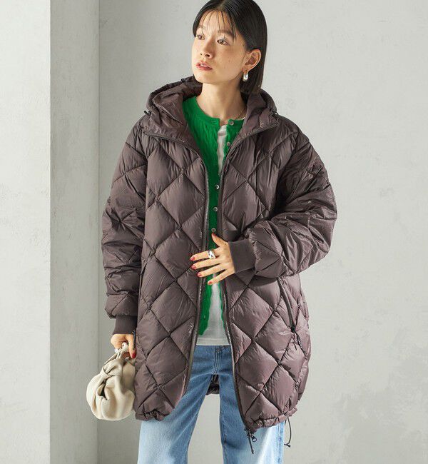 SHIPS for women「【SHIPS別注】Wai+ &times; TAION:〈手洗い可能〉ミディ ダウン コート」|ダウン|