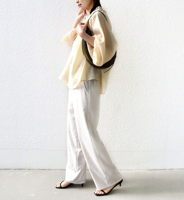 SHIPS for women「《一部追加予約》〈手洗い可能〉シアー タンブラー リボン デザイン 長袖 ブラウス」|シャツ・ブラウス|