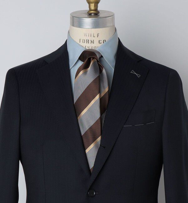 SHIPS「SHIPS: シルク レップ ワイド ストライプ ネクタイ」|ネクタイ・蝶ネクタイ|グレー系