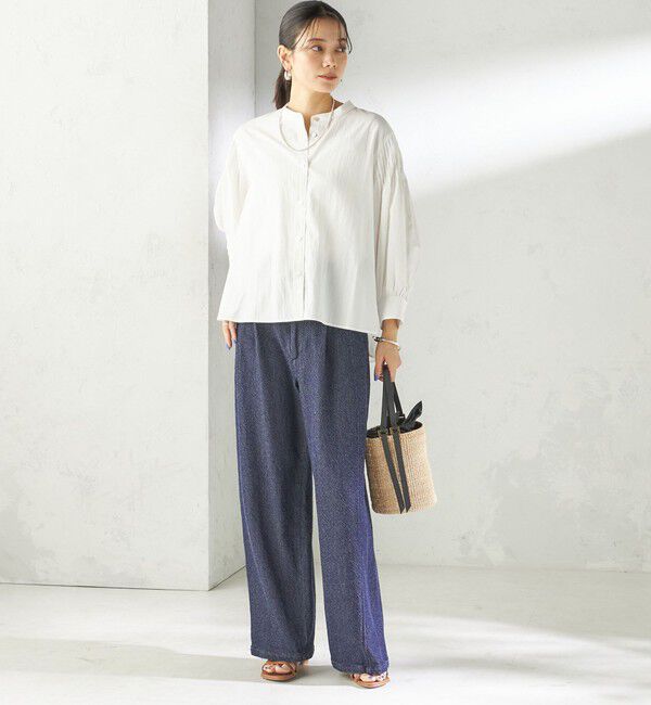 SHIPS for women「〈手洗い可能〉ルーズ デニム ポケット デザイン パンツ」|デニム|