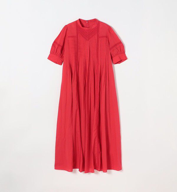 SHIPS any「《予約》SHIPS any:〈洗濯機可能〉キャンブリック レース ピンタック パフスリーブ ワンピース」|ワンピース|