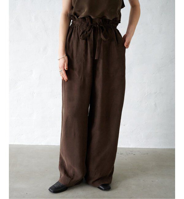 OUTDOOR PRODUCTS Usual Things「新色追加 キュプラステッチワークドロストワイドパンツ セットアップ対応」|スラックス|