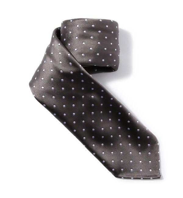 TOMORROWLAND GOODS「TOMORROWLAND シルク セッテピエゲ ドットタイ」|ネクタイ・蝶ネクタイ|グレー系