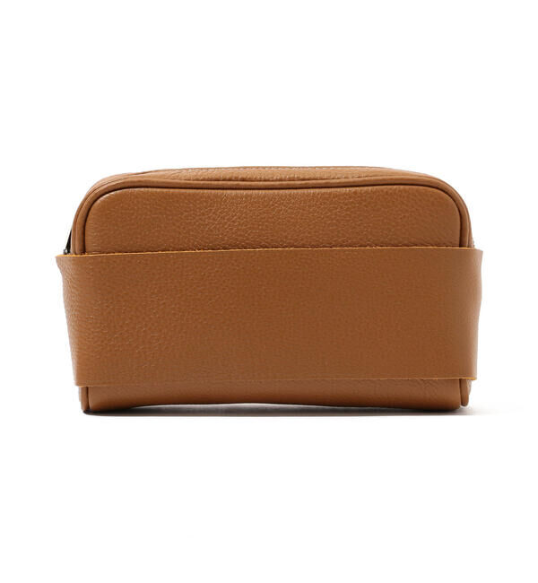 TOMORROWLAND GOODS「【別注】A&times;TOMORROWLAND シュリンクレザークラッチポーチ」|クラッチバッグ|43 ベージュ