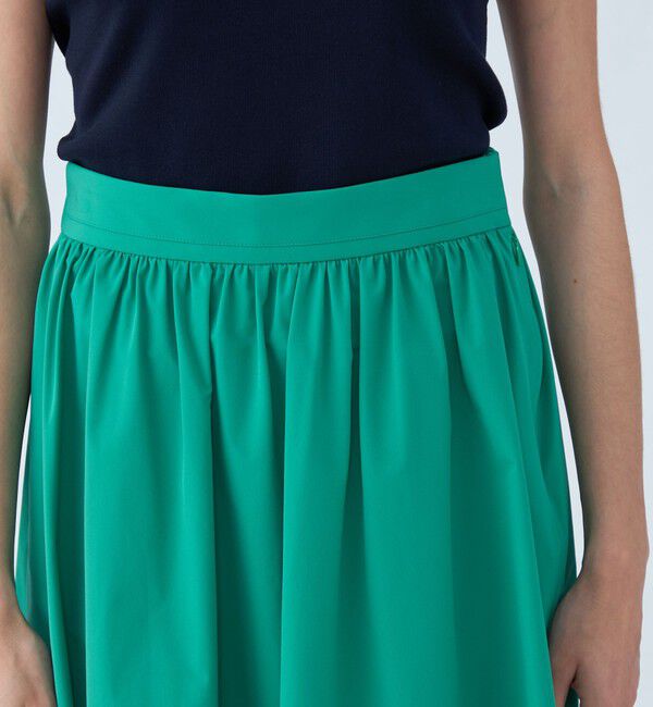 Ballsey「ストレッチタフタ ボリュームギャザースカート」|フレア|