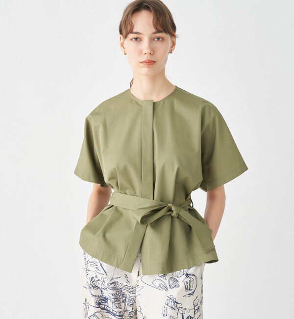 TOMORROWLAND collection「コットンギャバジン ベルテッドシャツ」|シャツ・ブラウス|