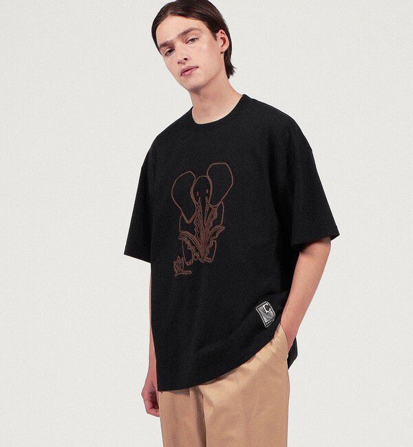 CABaN「CABaN ドライスビンコットン ELEPHANTエンブロイダリー Tシャツ」|Tシャツ・カットソー|