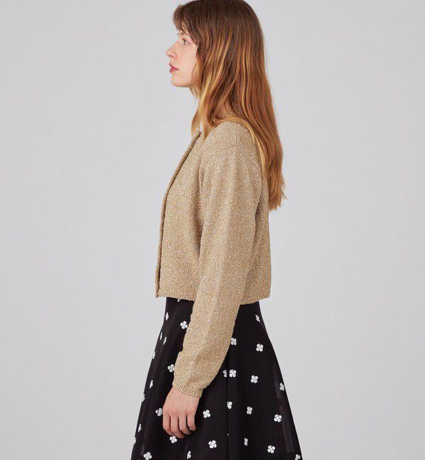 Ballsey「シャイニーメタル クルーネックカーディガン」|ニット・セーター|