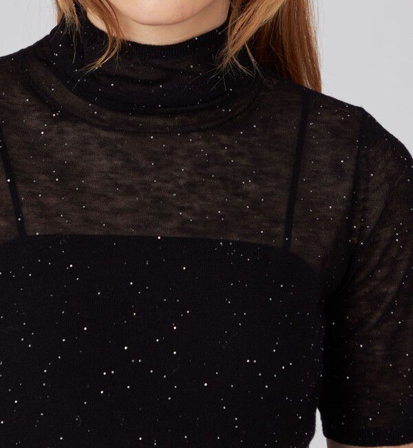 Ballsey「ミニスパンコール ハーフスリーブプルオーバー」|ニット・セーター|