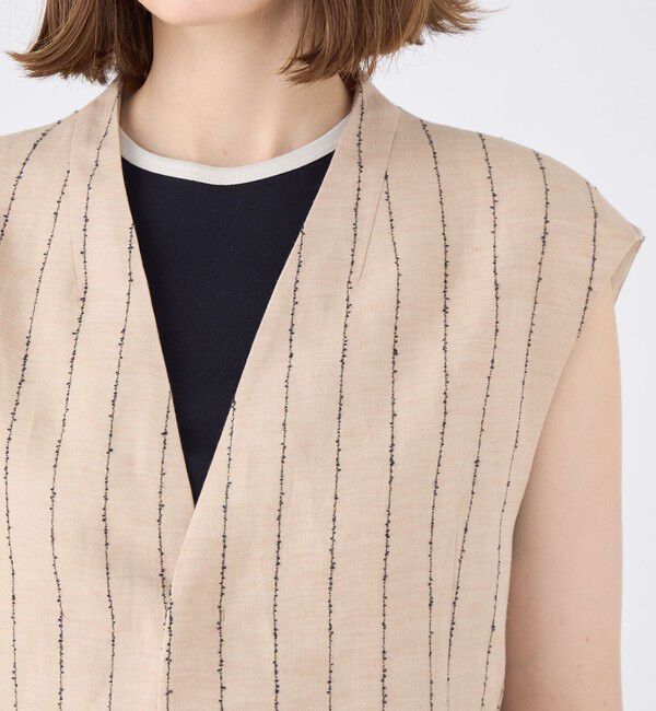 MACPHEE「ダブルカバーリネン ジレ」|ベスト・ジレ|