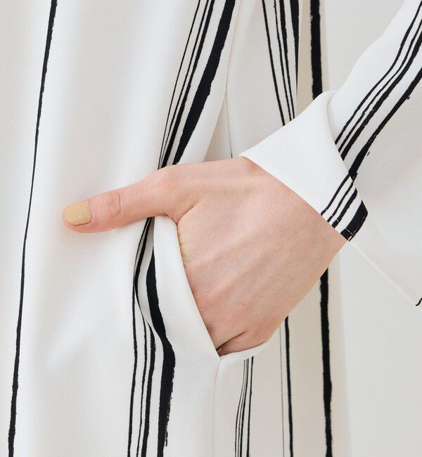 GALERIE VIE「ドローイングラインプリント クルーネックマキシワンピース」|ワンピース|