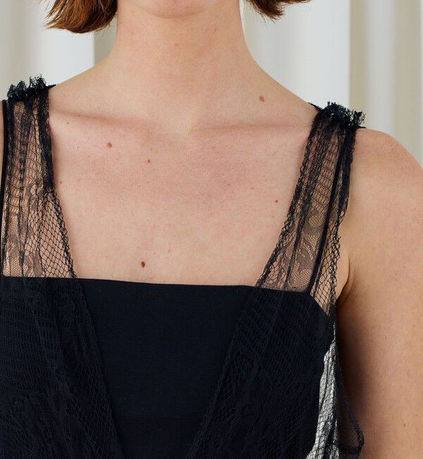 DES PRES「コードリーレース ペプラムノースリーブブラウス」|シャツ・ブラウス|