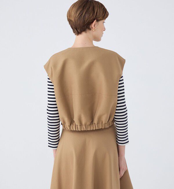 TOMORROWLAND collection「コットンリネンリバー ジップアップジレ」|ベスト・ジレ|