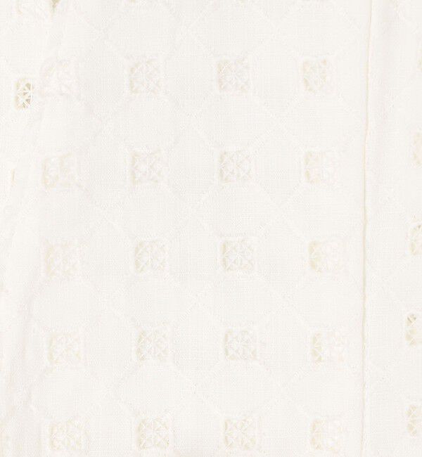 Ballsey「コットンエンブロイダリー Vカラージャケット」|ノーカラージャケット|