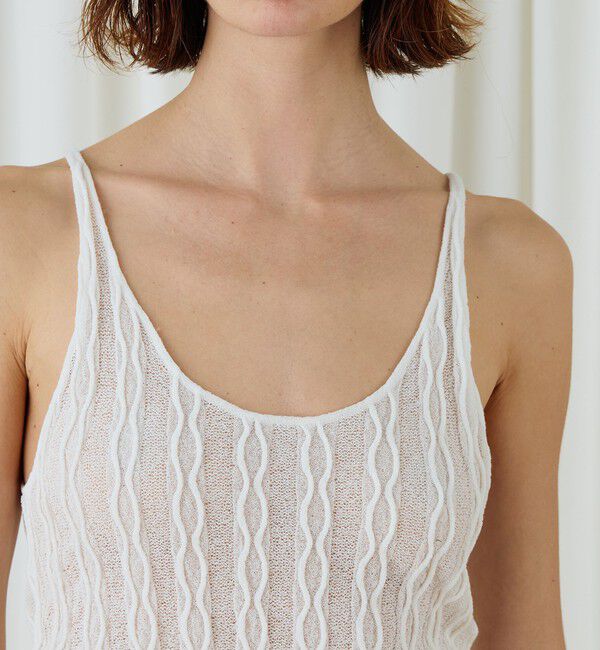 DES PRES「コットンストレッチ　エアリーニットタンクトップ」|ニット・セーター|