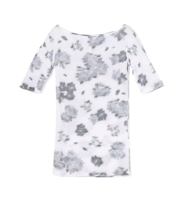 Edition「フラワープリント ハーフスリーブトップス」|Tシャツ・カットソー|12 ホワイト系