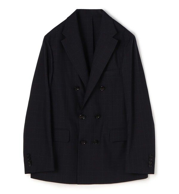 TOMORROWLAND MENS「ウールシルク ダブルブレステッド 6Bジャケット」|テーラードジャケット|68 ネイビー系