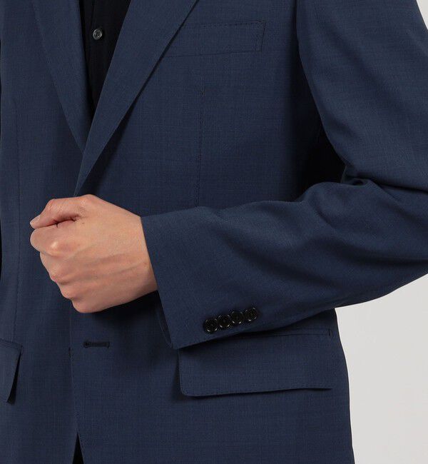 TOMORROWLAND MENS「Super120'sウールポリエステル シングルブレステッド2Bジャケット」|テーラードジャケット|