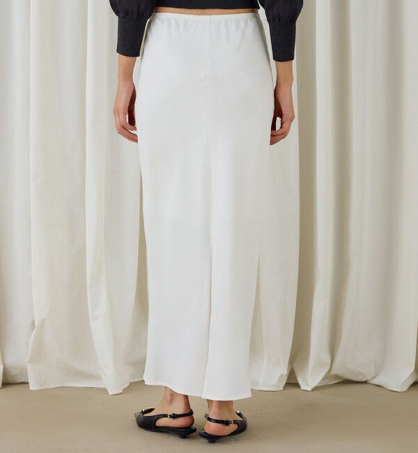 DES PRES「ソフトサテン エラスティックストレート スカート」|スカート|