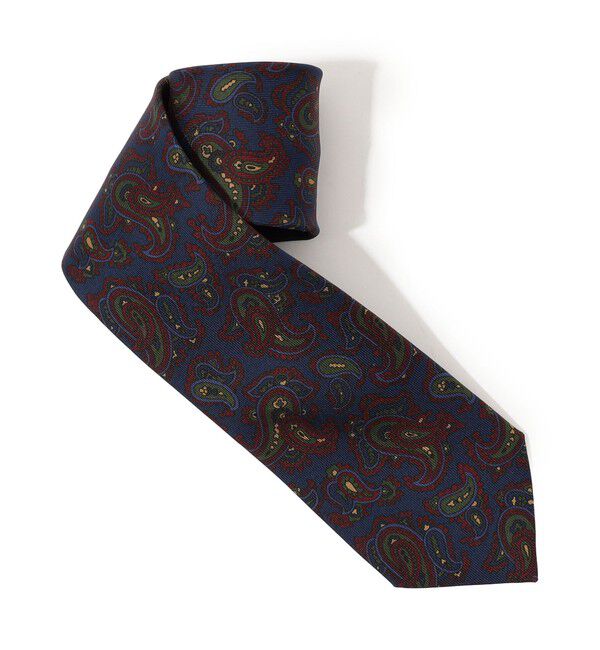 TOMORROWLAND GOODS「STEFANO BIGI シルクプリント ペイズリー柄ネクタイ」|ネクタイ・蝶ネクタイ|68 ネイビー系