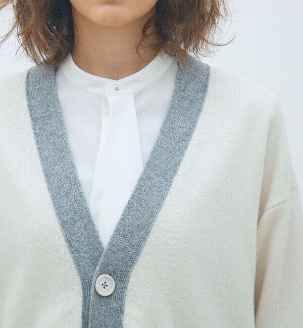 MACPHEE「NZ LAMBS Vネックカーディガン」|カーディガン|
