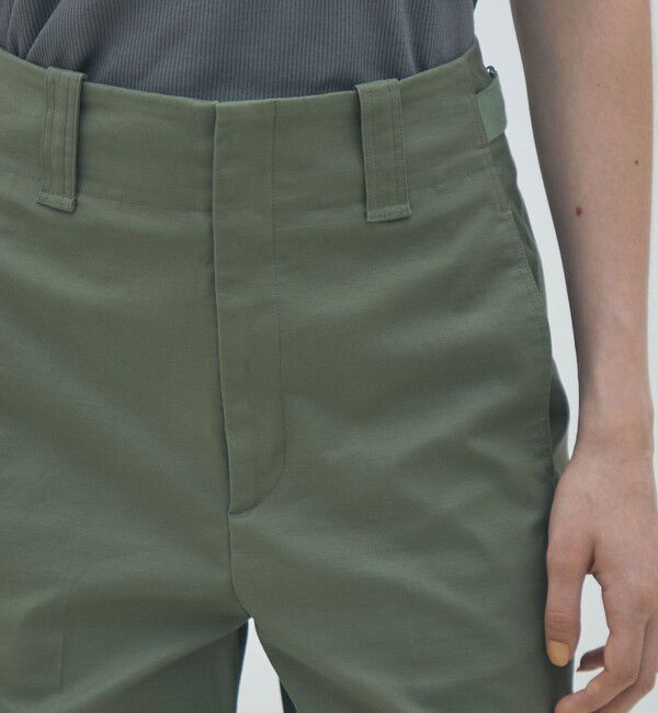 MACPHEE「バックサテンスラブストレッチ テーパードパンツ」|カーゴ|