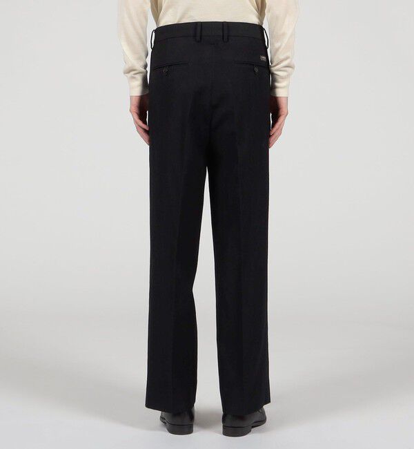 TOMORROWLAND MENS「ウールリネンコットン 2タックワイドストレートパンツ」|スラックス|