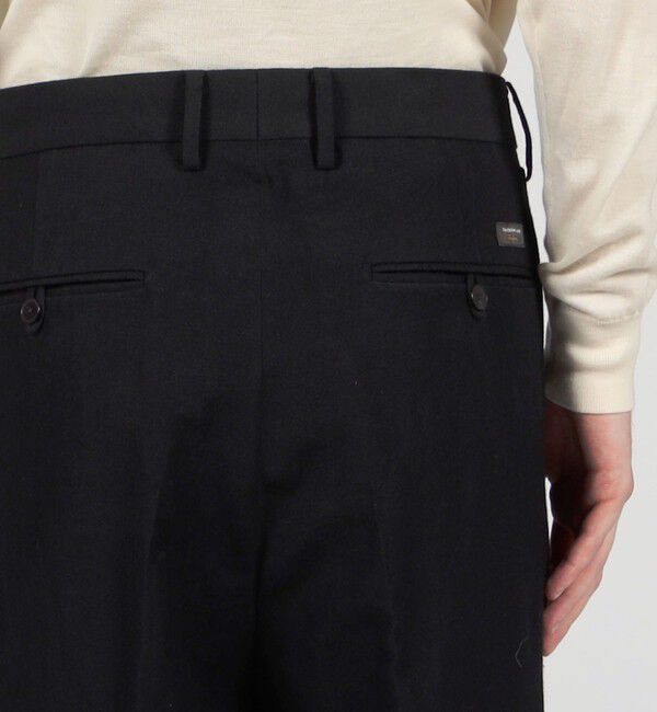 TOMORROWLAND MENS「ウールリネンコットン 2タックワイドストレートパンツ」|スラックス|