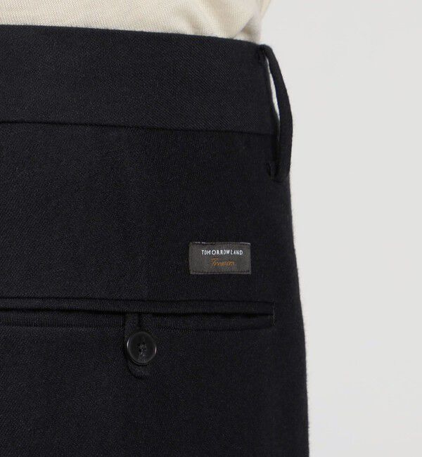 TOMORROWLAND MENS「ウールリネンコットン 2タックワイドストレートパンツ」|スラックス|
