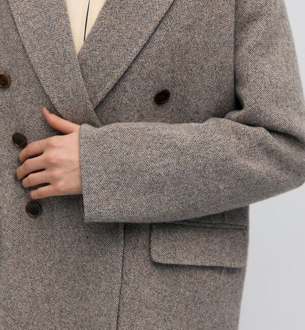 BACCA「オートミールダブルフェイス リバージャケットコート」|テーラードジャケット|