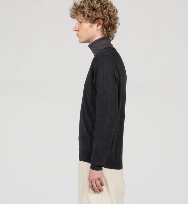 TOMORROWLAND MENS「TOMORROWLAND tricot スーパーファインメリノウール Vネックプルオーバー S-WOOL」|ニット・セーター|