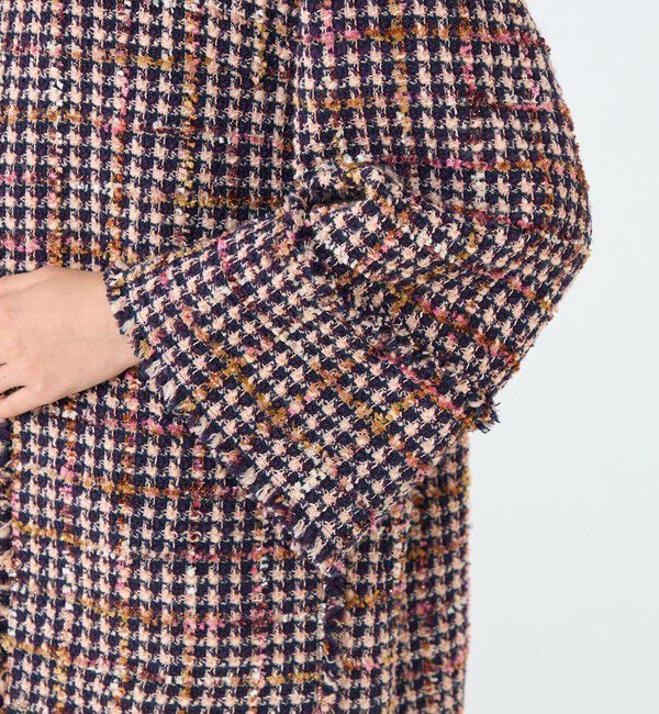 Ballsey「フィルムヤーンツイード コクーンコート」|ノーカラーコート|