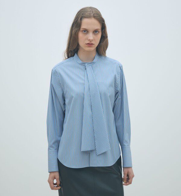 MACPHEE「コットンブロード タイブラウス」|シャツ・ブラウス|