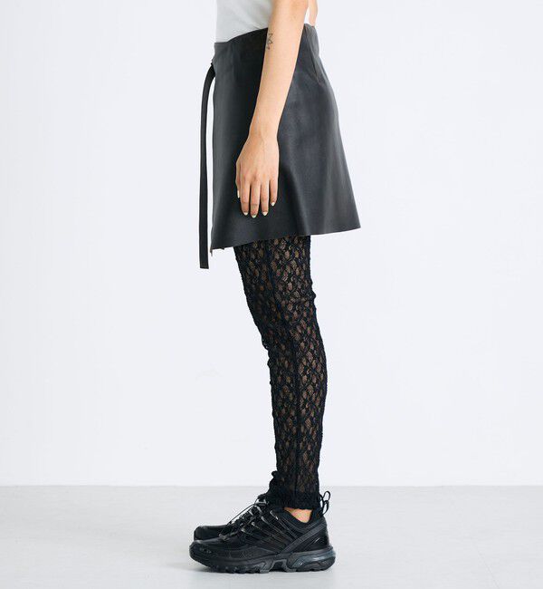 Edition「クラッシュレザー ラップミニスカート」|スカート|