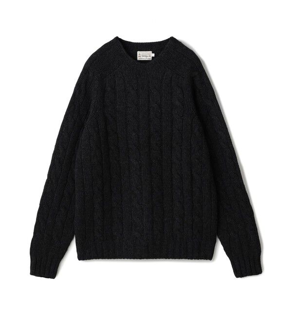 TOMORROWLAND BUYING WEAR「INVERALLAN ウールケーブル クルーネックプルオーバーニット」|ニット・セーター|17 チャコールグレー