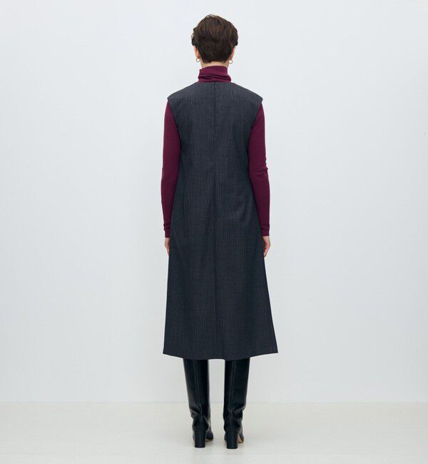 TOMORROWLAND collection「シングルトラックストライプ アシンメトリードレープワンピース」|ワンピース|