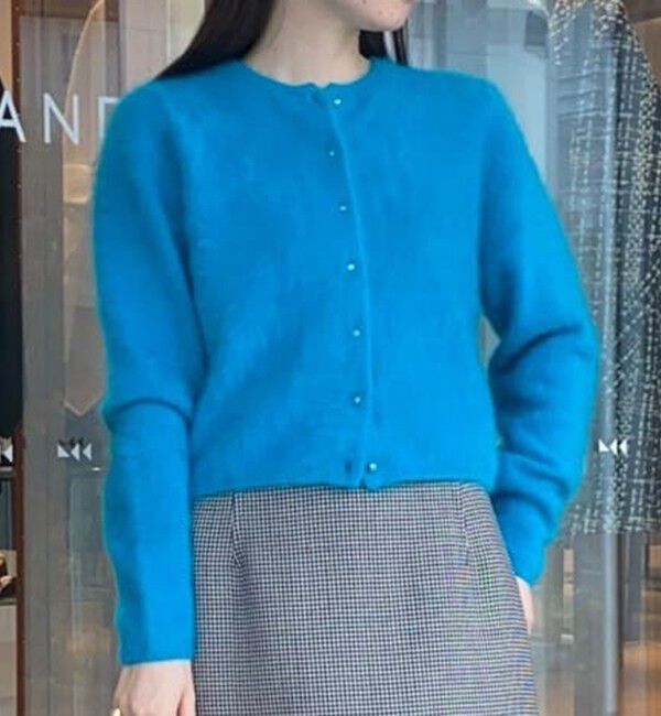 Ballsey「フラッフィーヤーン クルーネックカーディガン」|カーディガン|67 ブルー