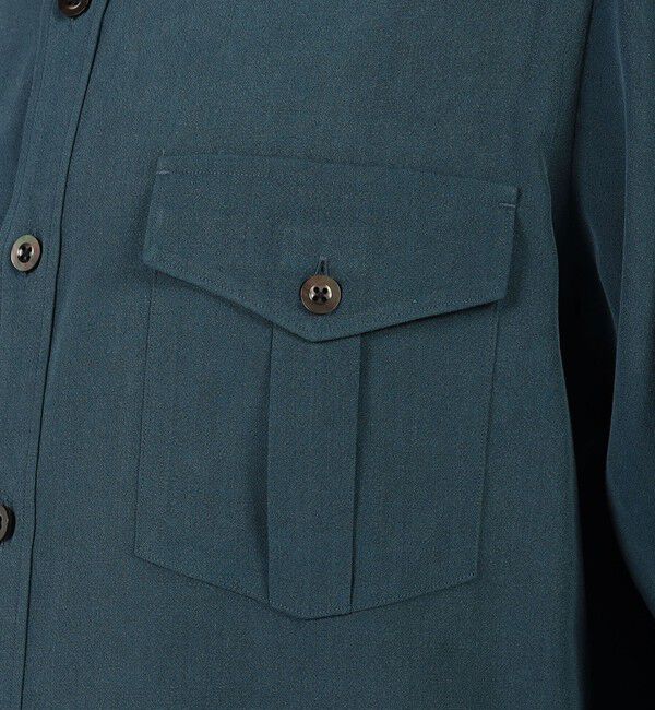 TOMORROWLAND MENS「シルクタフタ ダブルポケット レギュラーカラーシャツ」|シャツ・ブラウス|