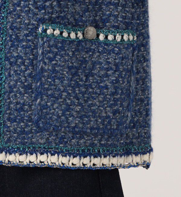 MACPHEE「ラメツイードニット 4ポケットカーディガン」|カーディガン|