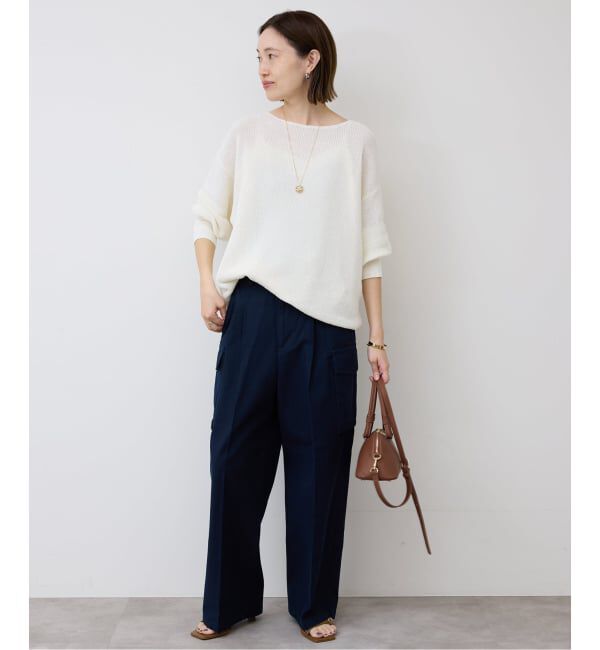 SLOBE IENA「《追加予約》リネン混畦ニット」|ニット・セーター|