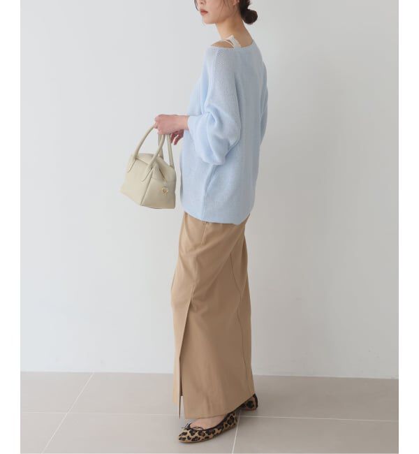 SLOBE IENA「《追加予約》リネン混畦ニット」|ニット・セーター|