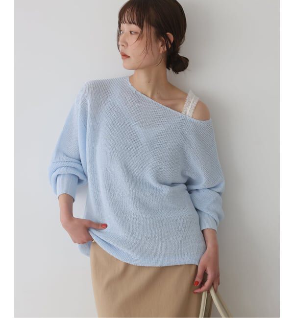 SLOBE IENA「《追加予約》リネン混畦ニット」|ニット・セーター|